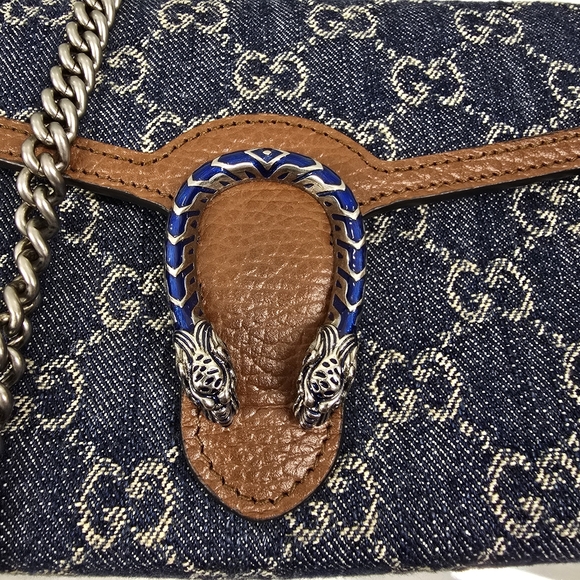 Gucci GG Denim Blue Dionysus Chain Bag - Picture 4 of 10